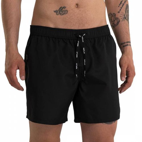 Black Zipped Pocket Swim Shorts - Replay - Modalova