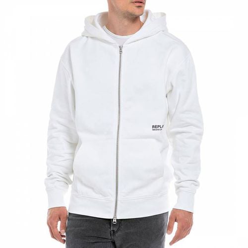 Chalk Full Zip Organic Cotton Hoodie - Replay - Modalova