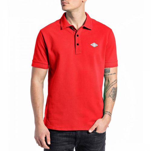 Red Cotton Pique Polo Shirt - Replay - Modalova
