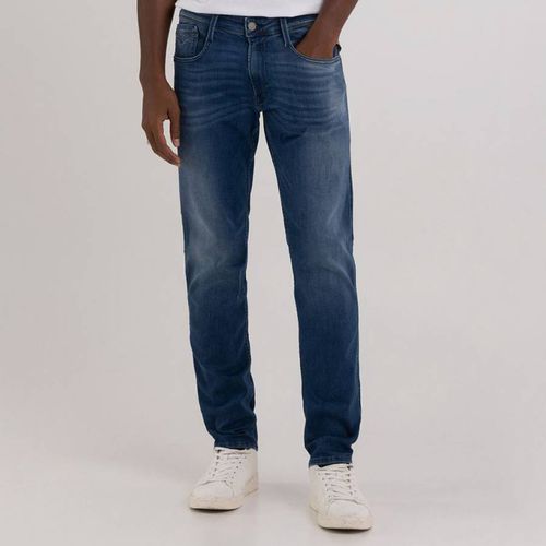 Mid Blue Anbass Slim Stretch Jeans - Replay - Modalova