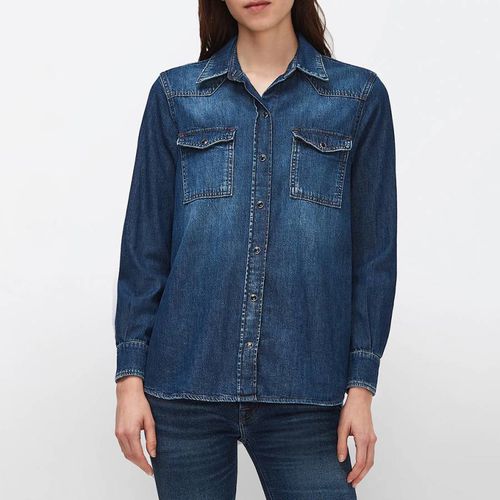 Indigo Emilia Denim Shirt - 7 For All Mankind - Modalova