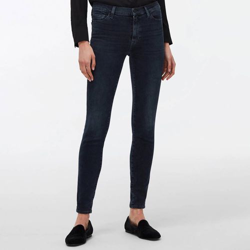 Dark Blue High Waisted Skinny Stretch Jeans - 7 For All Mankind - Modalova