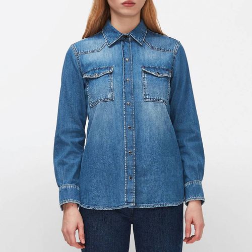 Mid Blue Emilia Denim Shirt - 7 For All Mankind - Modalova