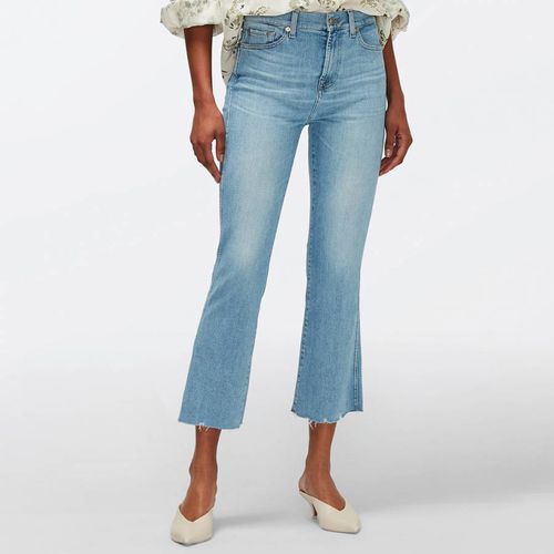 Light Blue Crop Stretch Jeans - 7 For All Mankind - Modalova