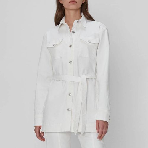 White Leisure Belted Cotton Jacket - 7 For All Mankind - Modalova