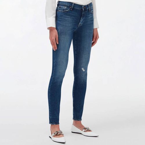 Mid Blue Skinny Stretch Jeans - 7 For All Mankind - Modalova