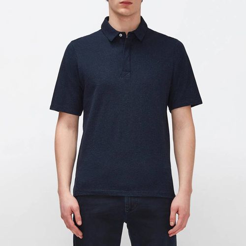 Navy Cotton Polo Shirt - 7 For All Mankind - Modalova