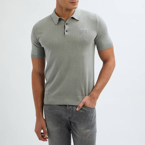 Grey Regular Fit Cotton Polo Shirt - Cavalli Class - Modalova