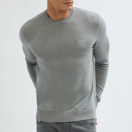 Grey Regular Fit Cotton Sweatshirt - Cavalli Class - Modalova