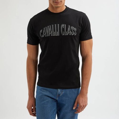 Black Logo Cotton T-Shirt - Cavalli Class - Modalova