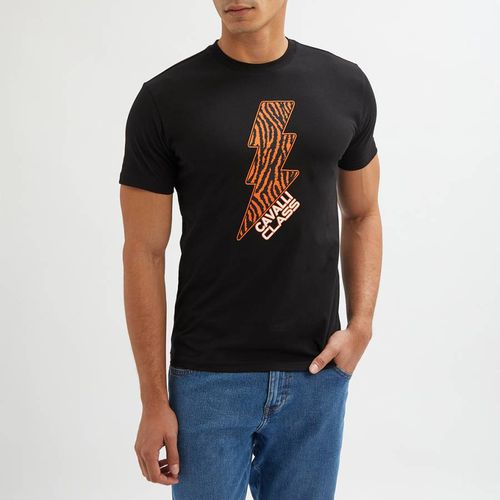 Lightning Graphic Cotton T-Shirt - Cavalli Class - Modalova