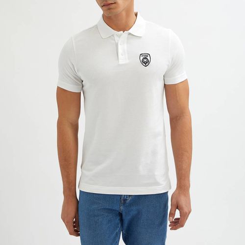 White Logo Detail Cotton Polo Shirt - Cavalli Class - Modalova