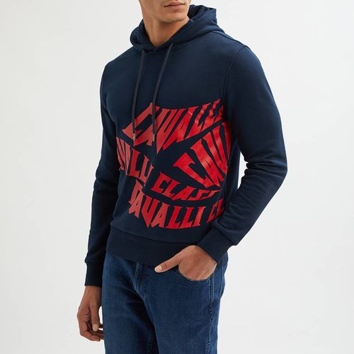 Logo Graphic Cotton Blend Hoodie - Cavalli Class - Modalova