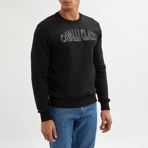 Black Logo Cotton Blend Sweatshirt - Cavalli Class - Modalova