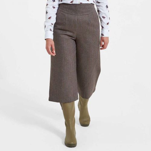 Khaki Tweed Skye Wool Culottes - Schöffel - Modalova