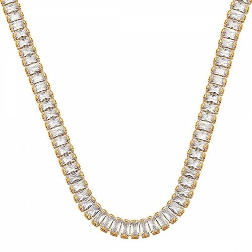 K Emerald Cut Eternity Necklace - Liv Oliver - Modalova