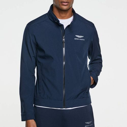 Navy AMR Logo Full Zip Jacket - Hackett London - Modalova