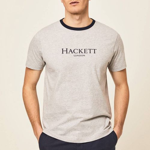 Grey Logo Cotton T-Shirt - Hackett London - Modalova