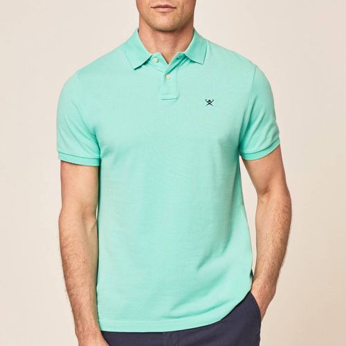 Aqua Logo Collar Cotton Polo Shirt - Hackett London - Modalova