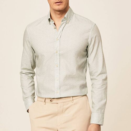 Grey Printed Cotton Shirt - Hackett London - Modalova