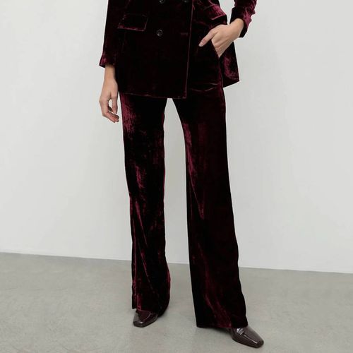 Dark Red Silvano Velvet Trouser - Marella - Modalova