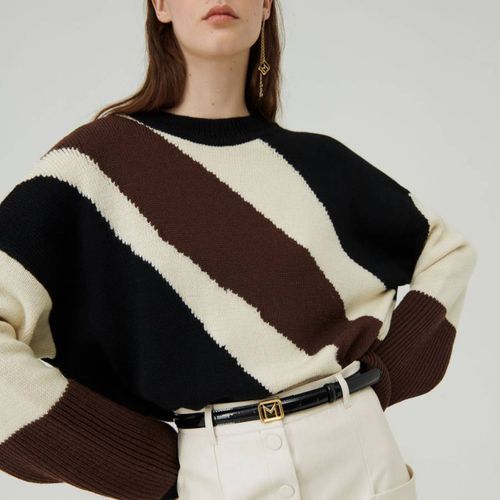 Brown Cancan Wool Blend Jumper - Marella - Modalova