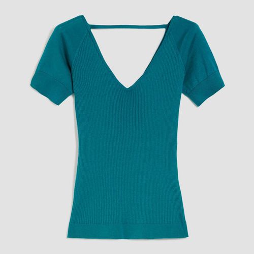 Emerald V Neck Cotton Blend Top - Max&Co. - Modalova