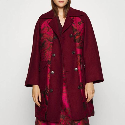 Burgundy Pattern Dargle Coat - Max&Co. - Modalova