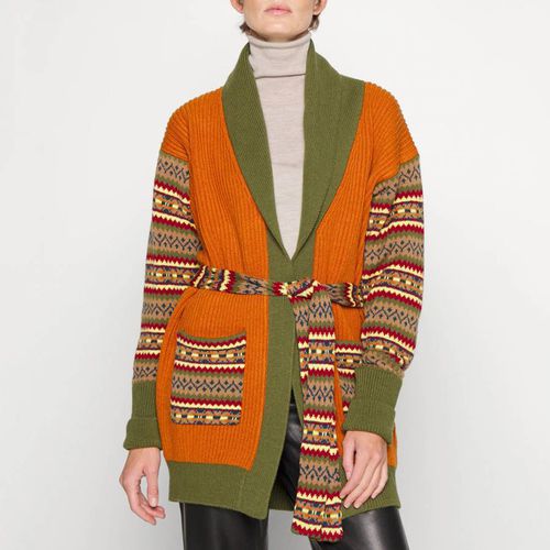 Multi Aztec Kinsale Wool Blend Cardigan - Max&Co. - Modalova