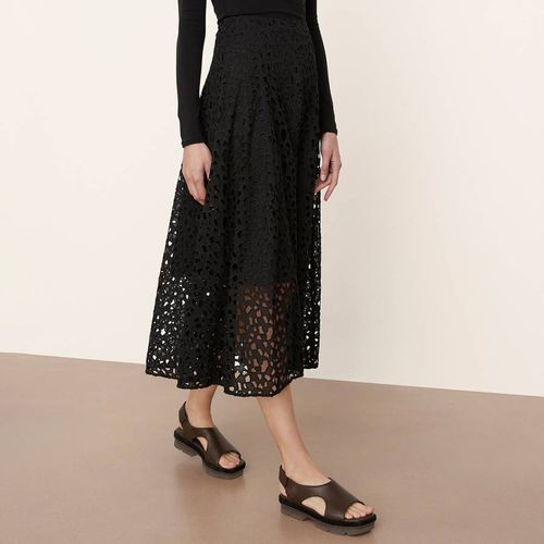 Black Lace Panelled Slip Skirt - Vince - Modalova