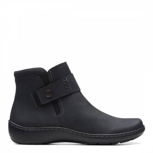 Black Leather Cora Rae Ankle Boots - Clarks - Modalova