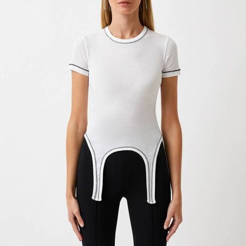 White Cut Out Cotton Top - HELMUT LANG - Modalova