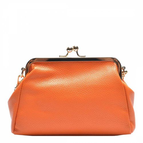 Orange Leather Clutch Bag - Carla Ferreri - Modalova