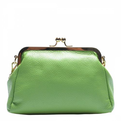 Green Leather Clutch Bag - Carla Ferreri - Modalova