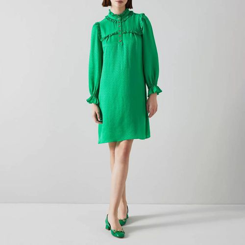 Green Edie Silk Blend Mini Dress - L K Bennett - Modalova