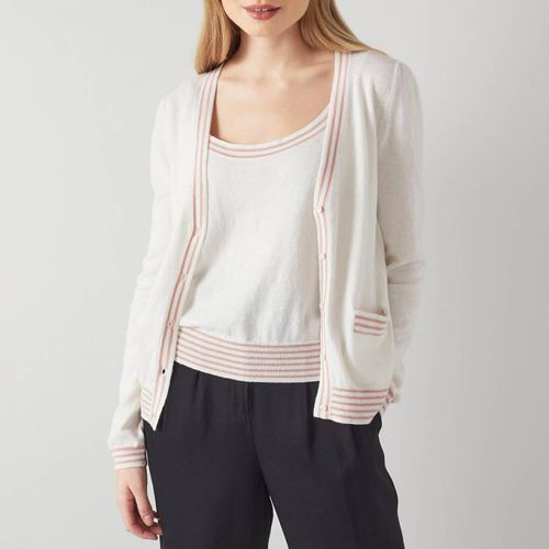 Cream Villa Wool Blend Cardigan - L K Bennett - Modalova