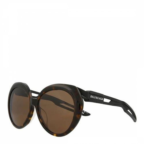 Women's Havana Brown Sunglasses 56mm - Balenciaga - Modalova