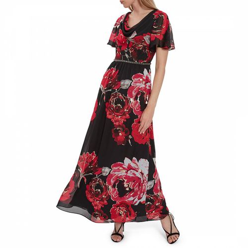 Black Mallie Floral Maxi Dress - Gina Bacconi - Modalova