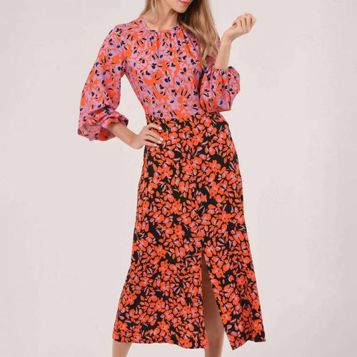 Multi Floral Printed A-Line Dress - Closet - Modalova