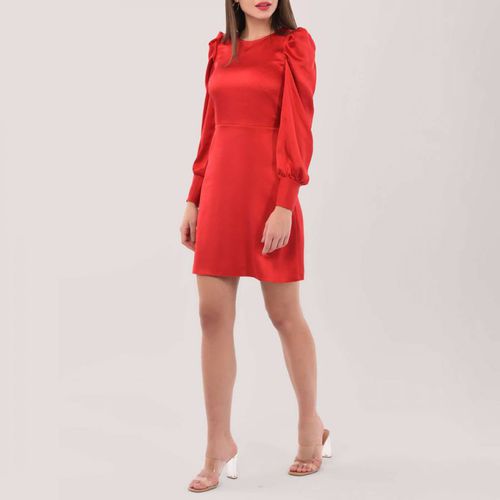 Red Puff Sleeve Mini Dress - Closet - Modalova