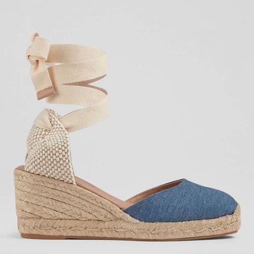 Denim Maureen Espadrille Wedges - L K Bennett - Modalova