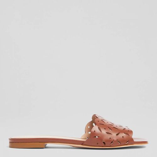 Brown Cognac Amaya Flat Sandals - L K Bennett - Modalova