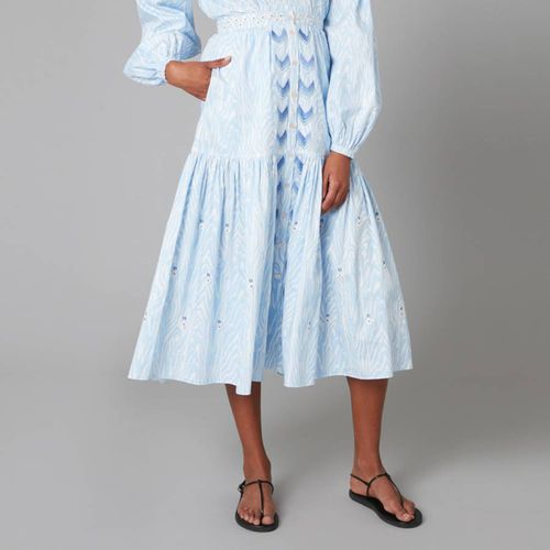 Blue Valerie Print Cotton Skirt - Temperley London - Modalova