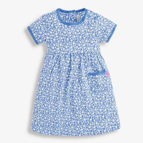 Blue Floral Cotton Summer Dress - JoJo Maman Bebe - Modalova