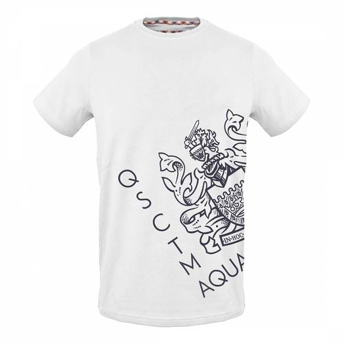 Large Crest Logo Cotton T-Shirt - Aquascutum - Modalova