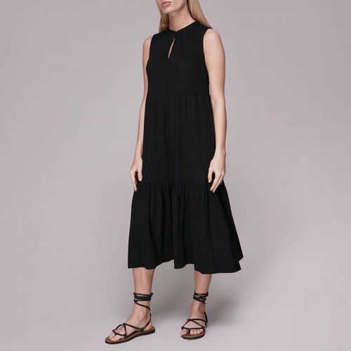 Black Tiered Jersey Cotton Dress - WHISTLES - Modalova
