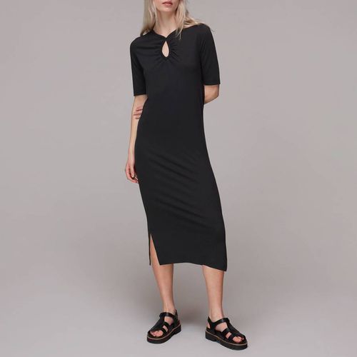 Black Keyhole Jersey Cotton Dress - WHISTLES - Modalova