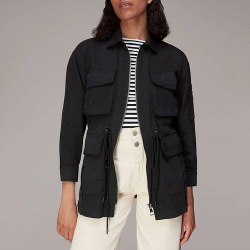 Black Carly Cargo Military Jacket - WHISTLES - Modalova