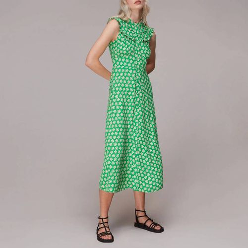 Green Daisy Floral Print Midi Dress - WHISTLES - Modalova