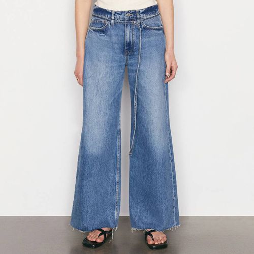 Mid Blue High Rise Wide Leg Jeans - Frame - Modalova